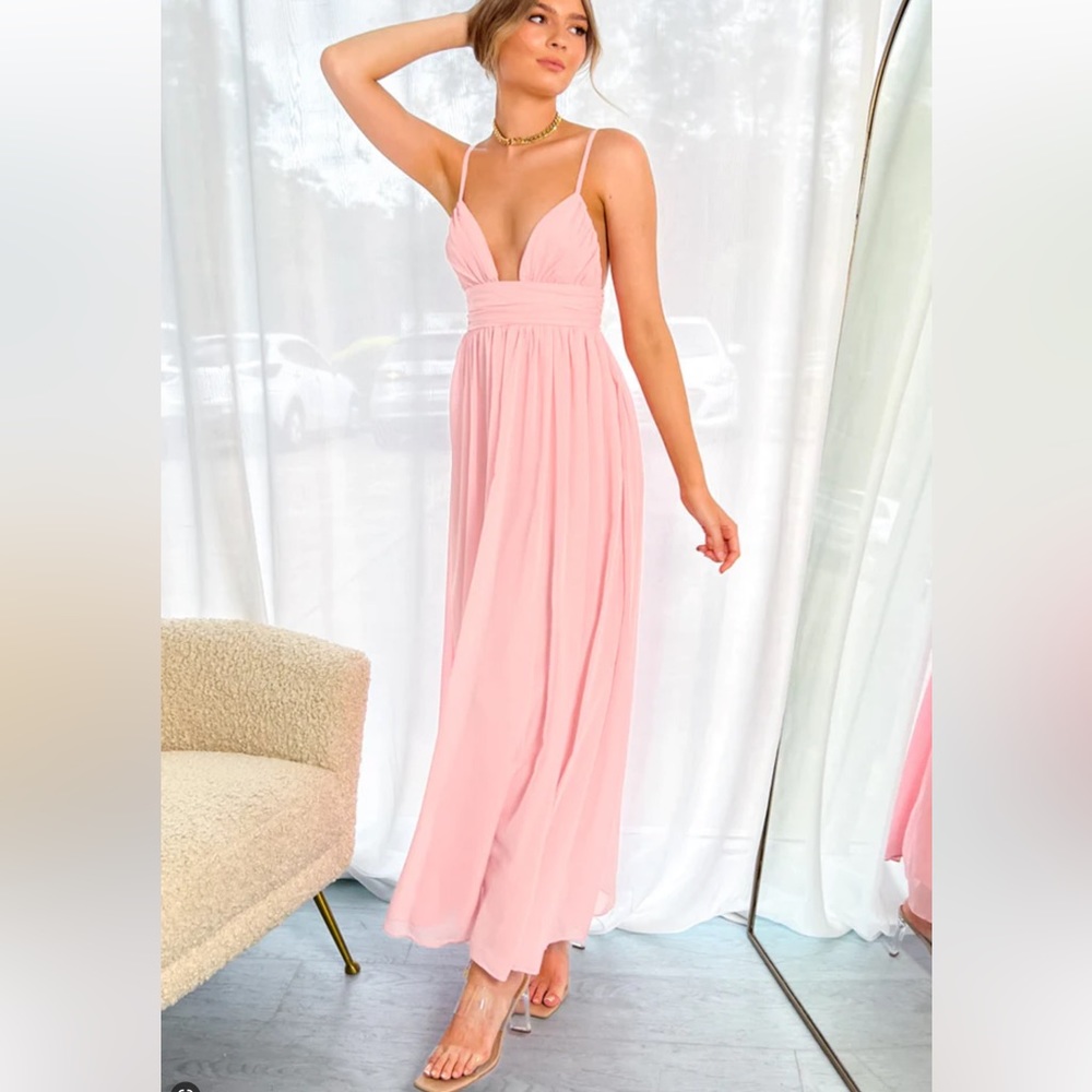 Ebony Pink Maxi Dress